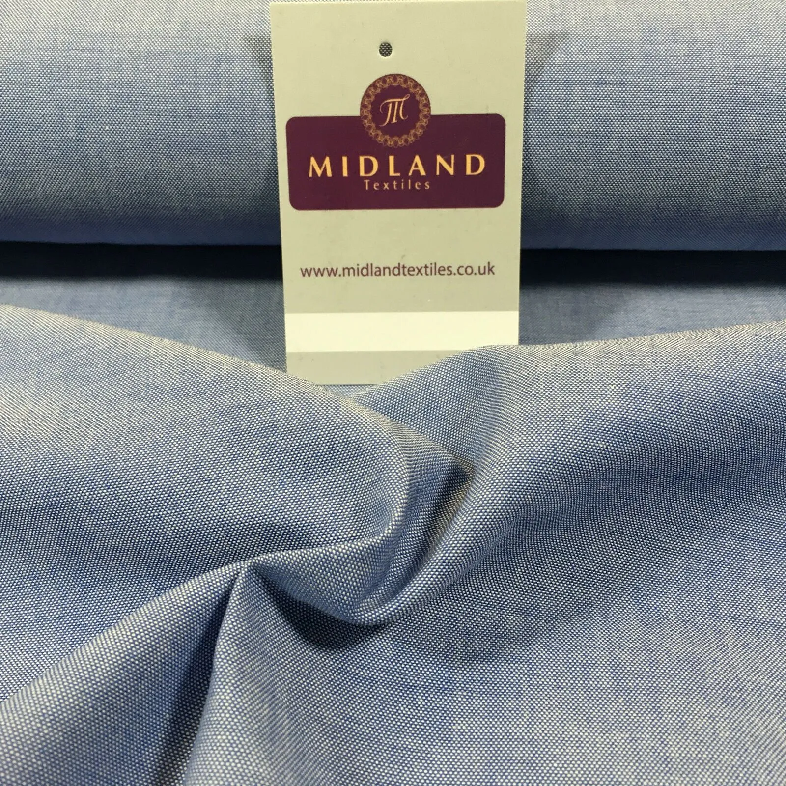 100% Cotton chambray fabric ideal for shirts, tunics and dresses 58" Wide M704