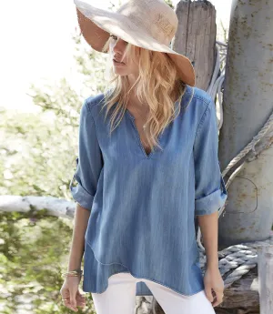 Asymmetric Hem Wrap Top