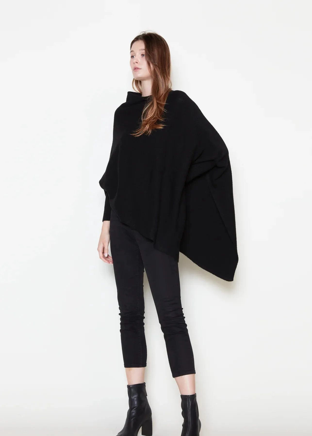 Basic Poncho With Sleeves