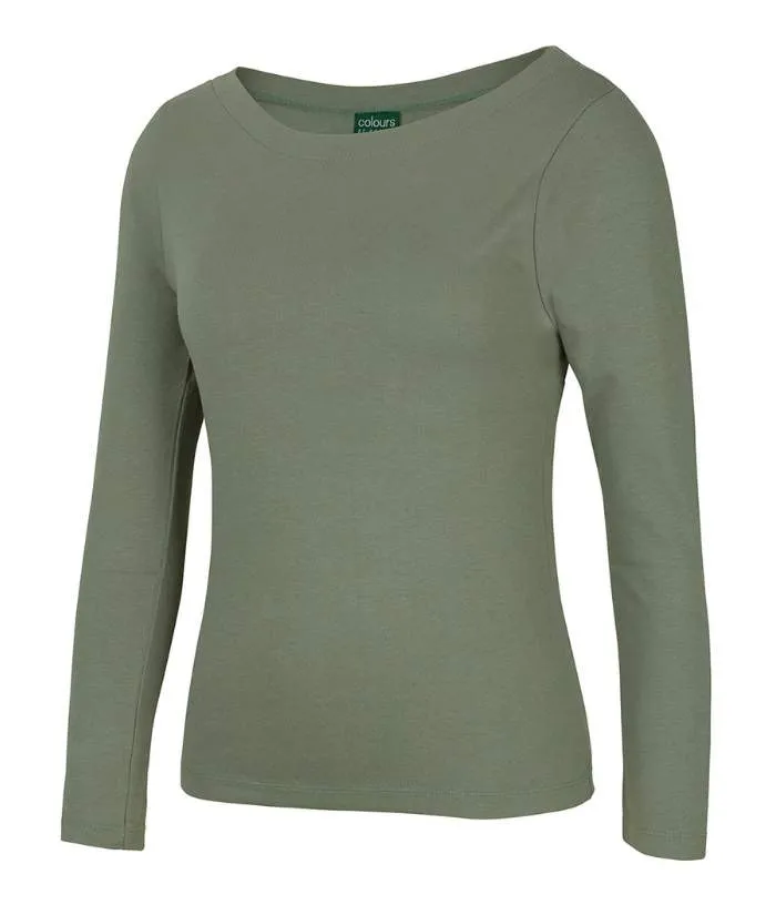 C of C Ladies Long Sleeve Boat Neck Tee