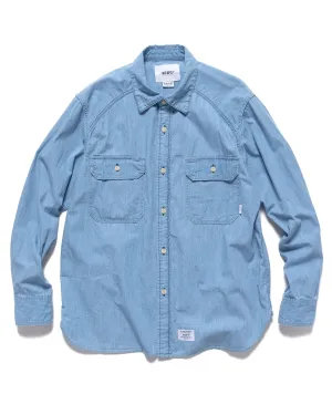 CB / LS / Shirt Cotton. Chambray Indigo