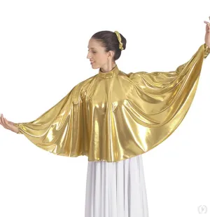 Eurotard 14739 Women's Guiding Light Metallic Mock Neck Praise Cape