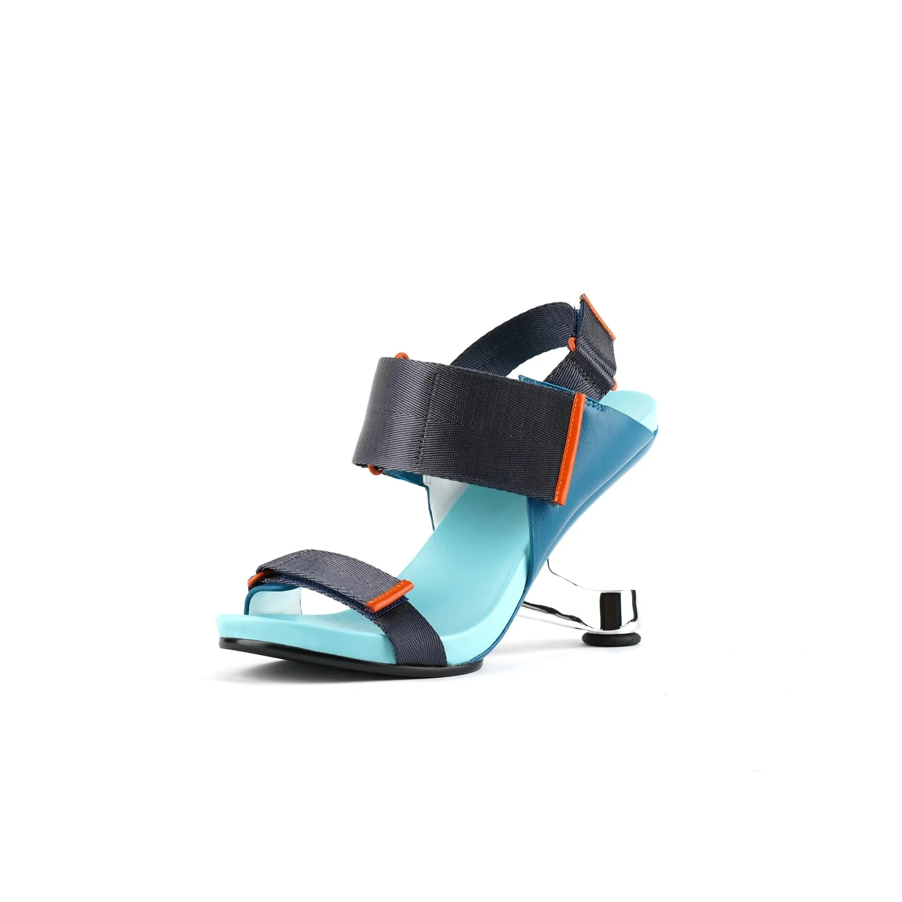 Futuristic Multi-Strap Heel-Less Sandals