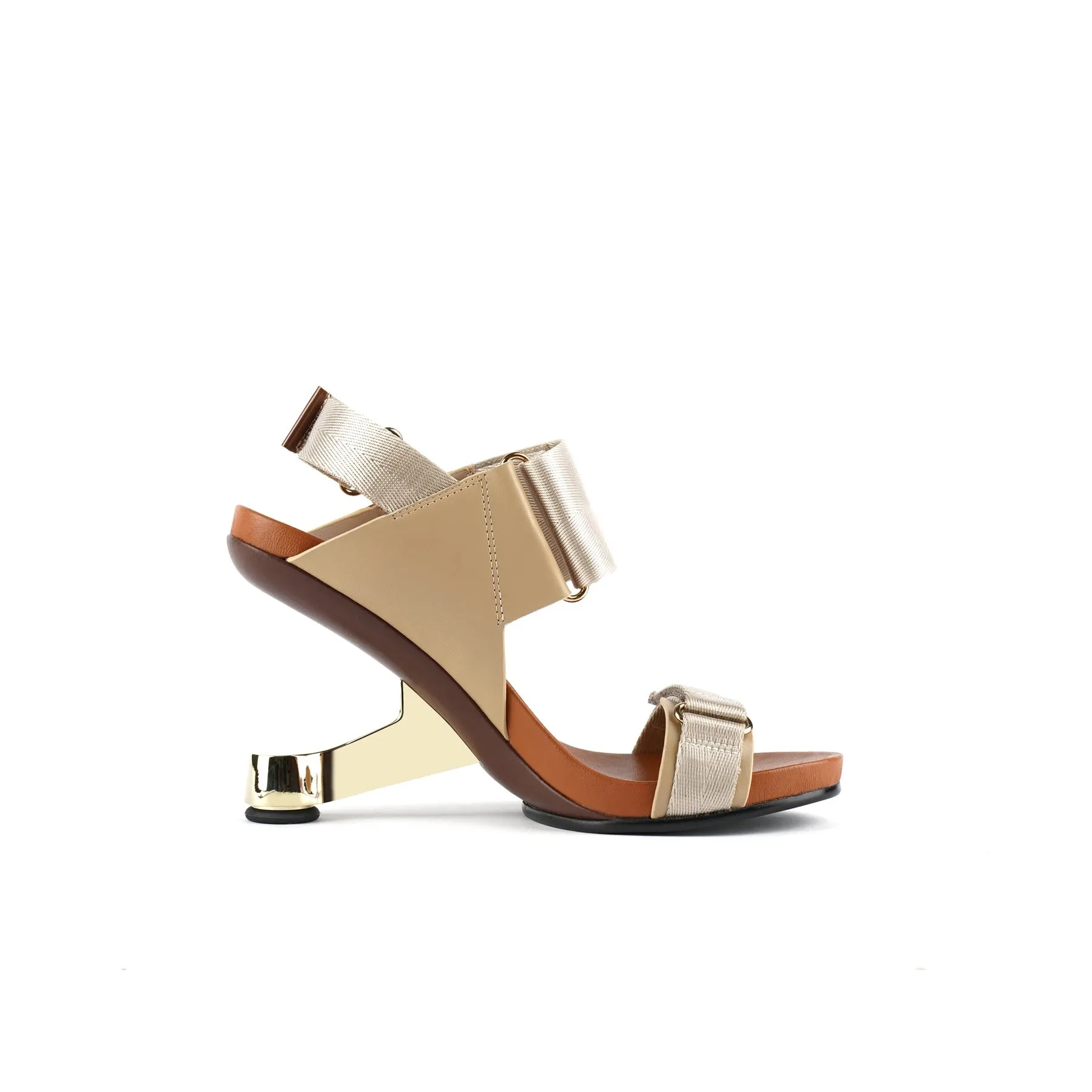 Futuristic Multi-Strap Heel-Less Sandals