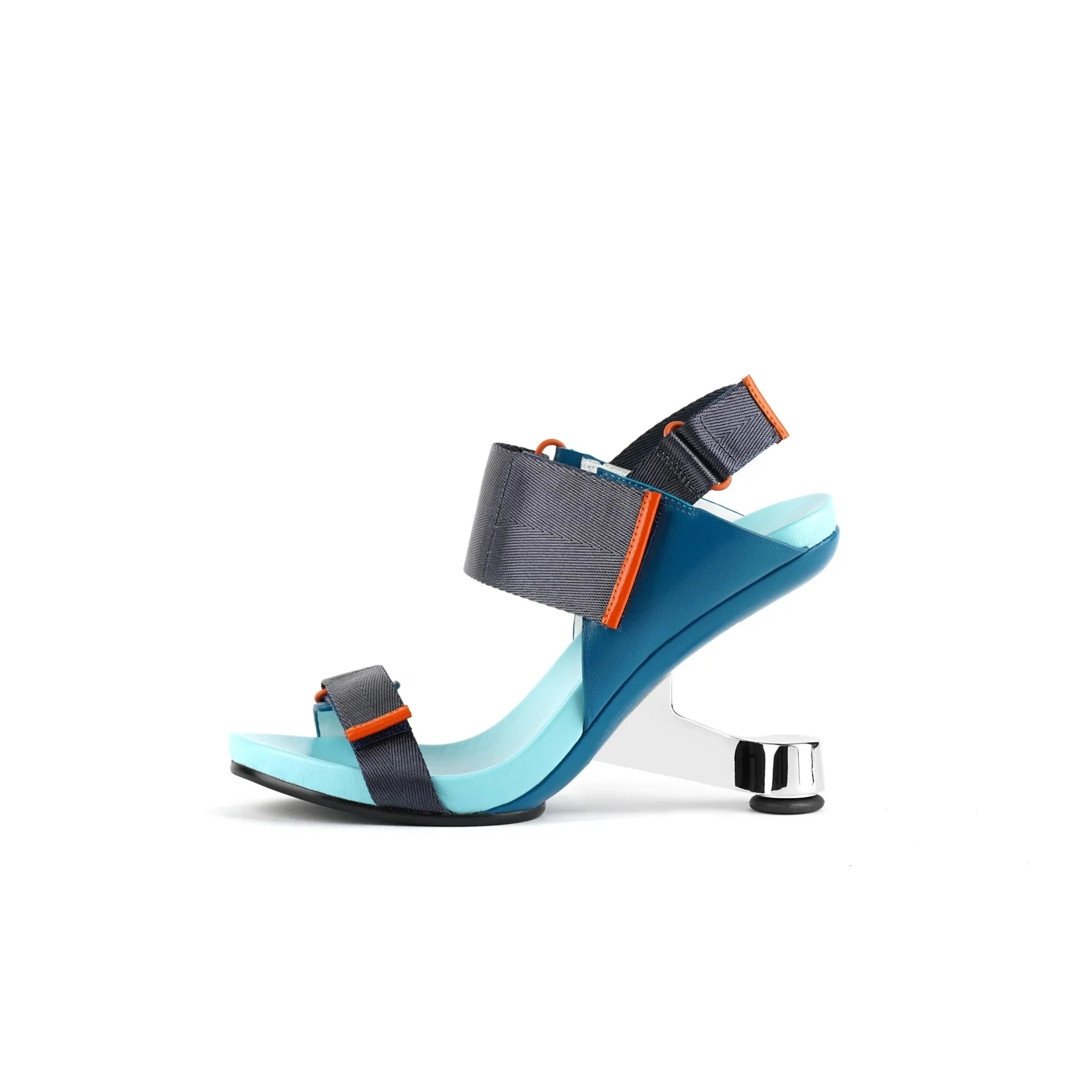 Futuristic Multi-Strap Heel-Less Sandals