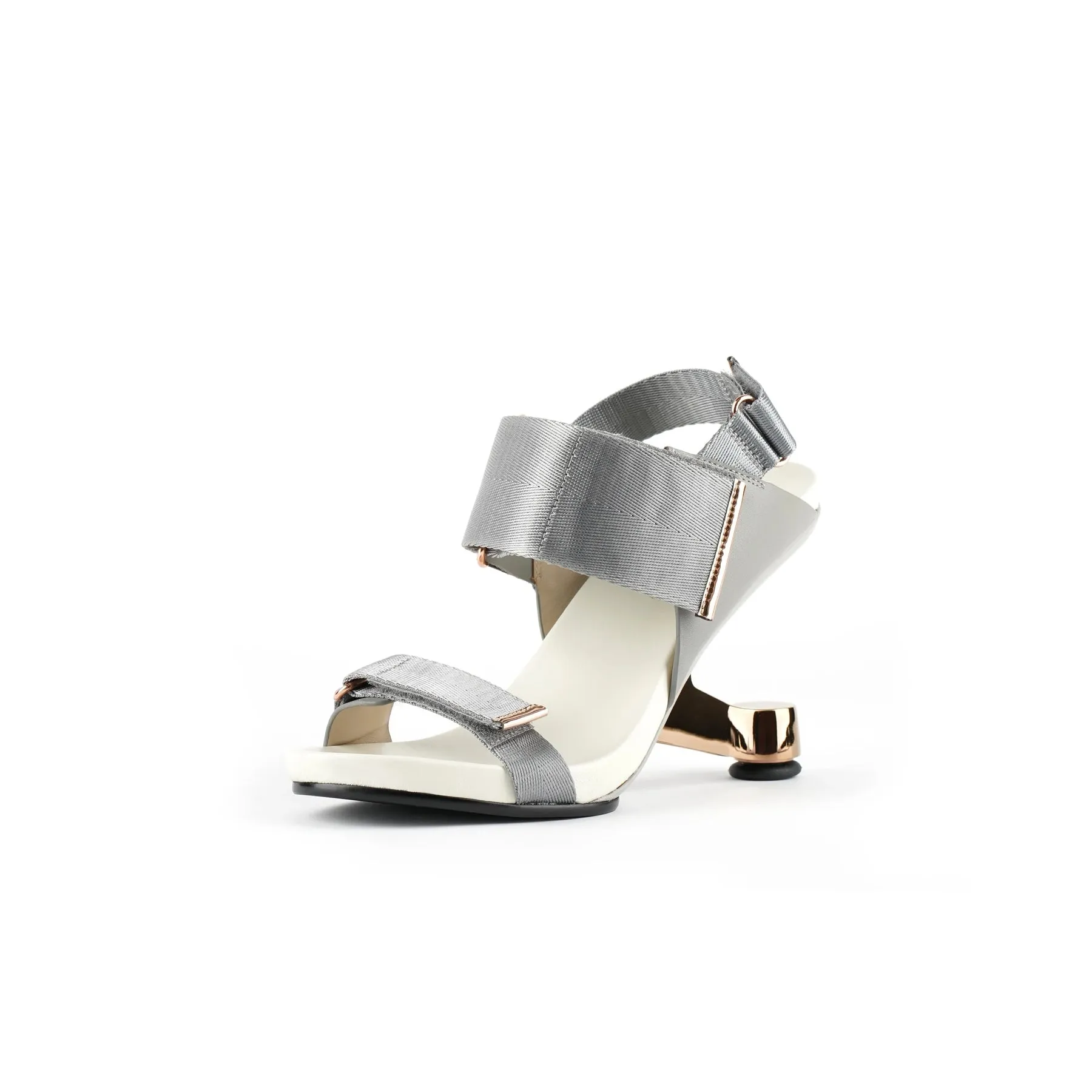 Futuristic Multi-Strap Heel-Less Sandals