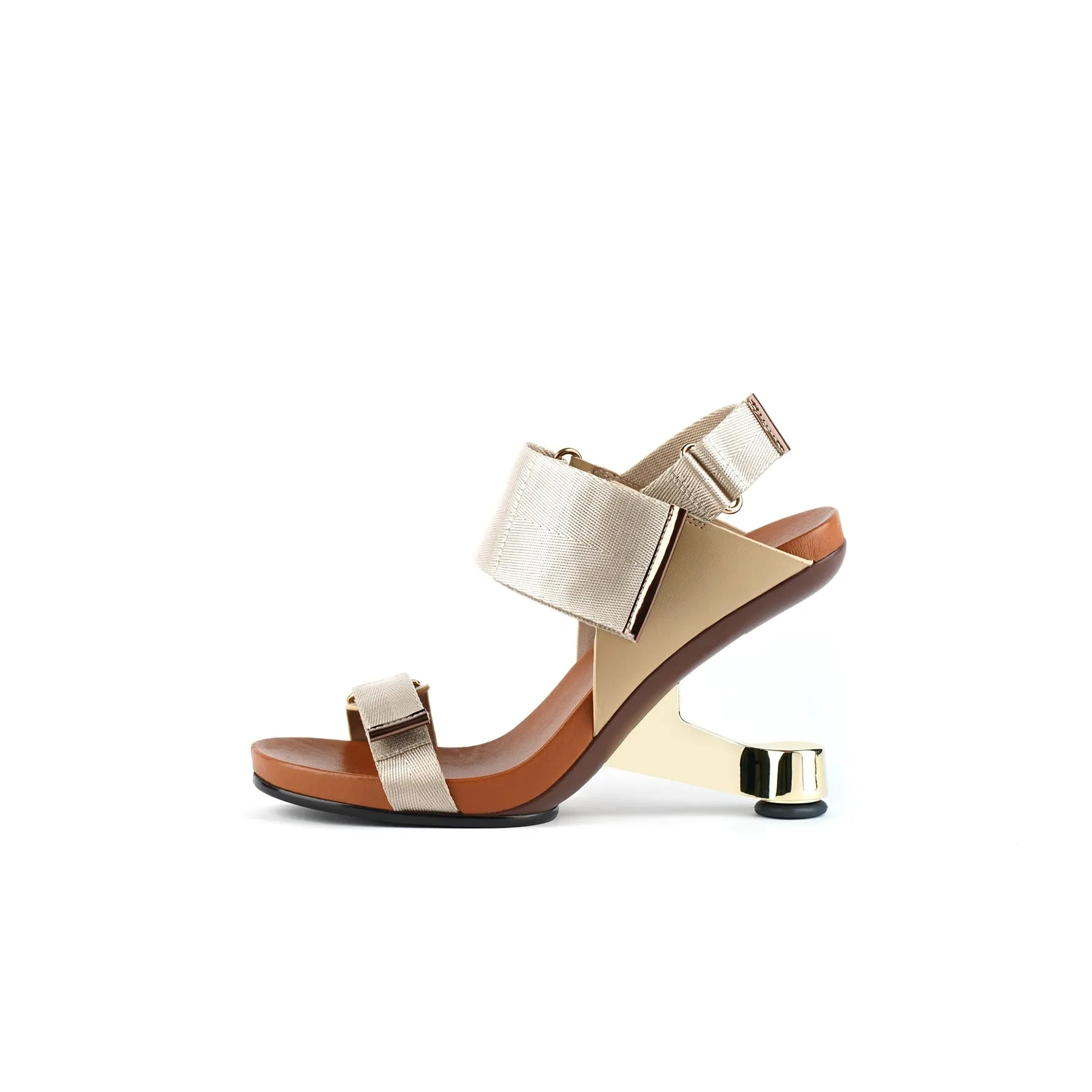 Futuristic Multi-Strap Heel-Less Sandals