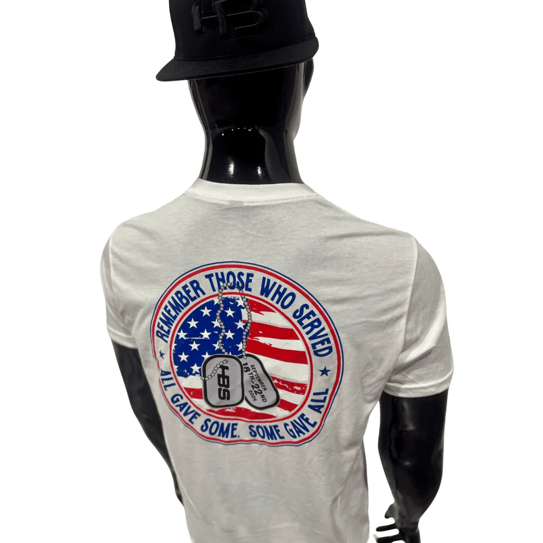 HB Lifestyle Active Wear Men's T-Shirt: Military Worlds " Remember Those Who Served "