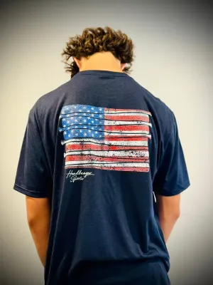 HB Lifestyle Active Wear Men's T-Shirt: Stars and Stripes