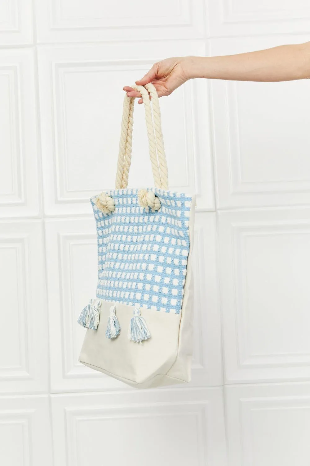 Justin Taylor Picnic Date Tassel Tote Bag