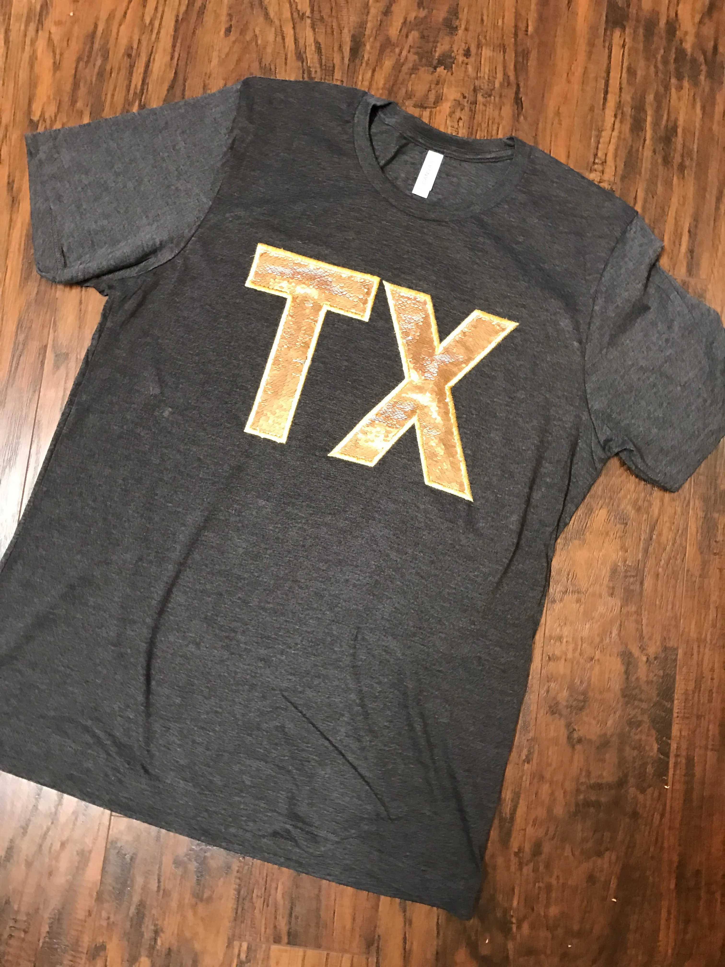 Mermaid Gold Sequin TX Shirt