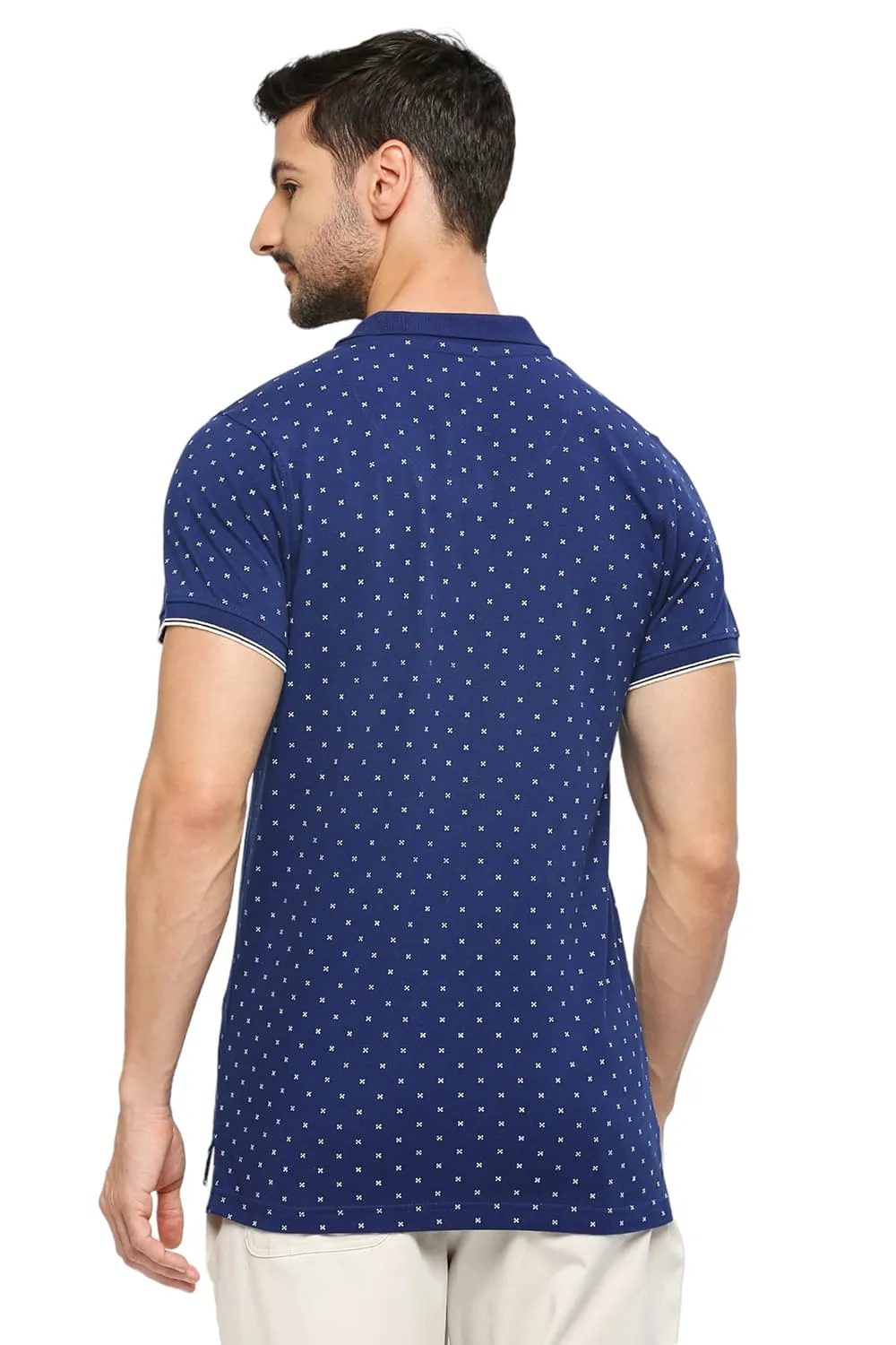 Muscle Fit Cotton Printed Polo T-Shirts