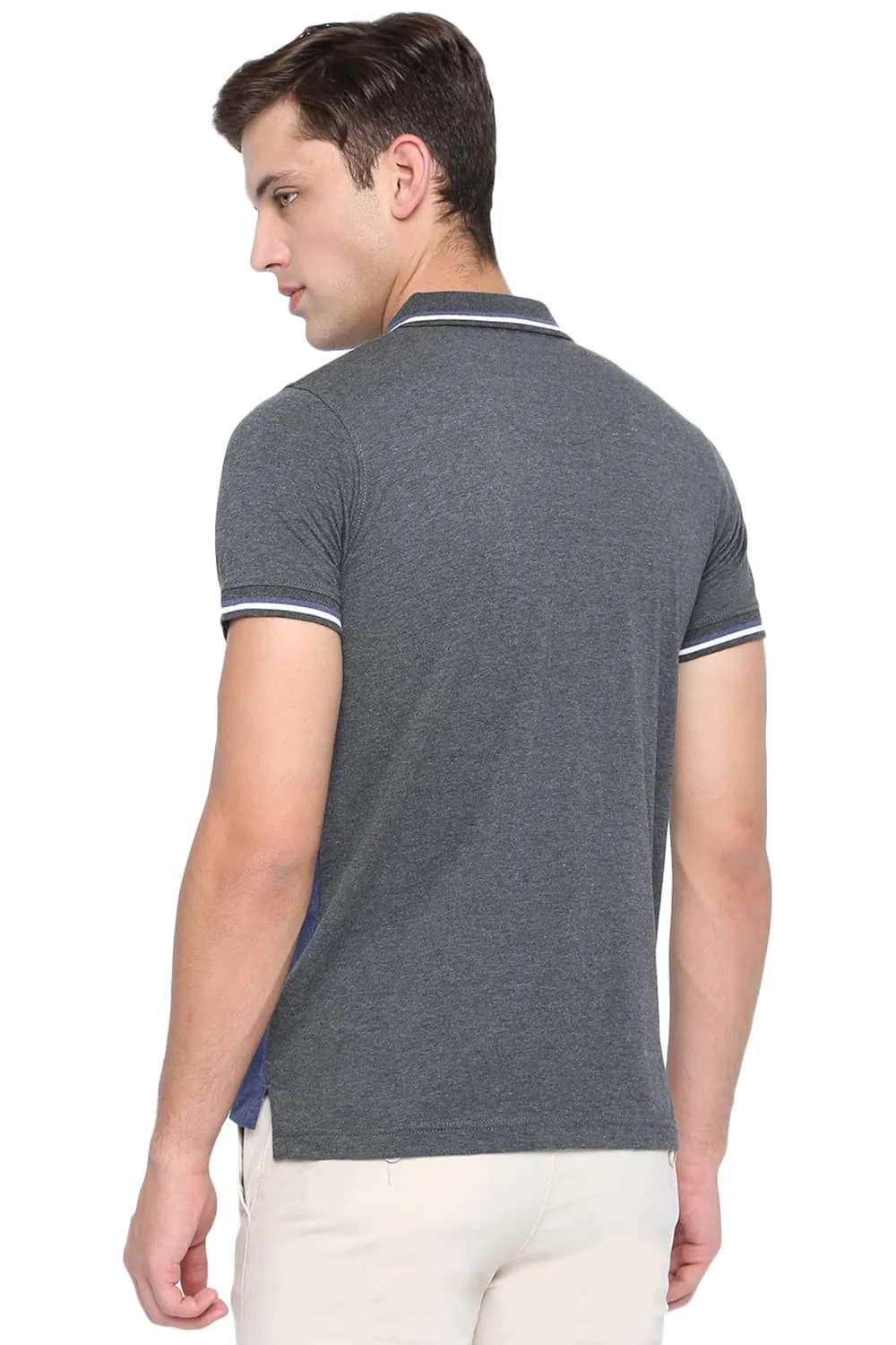 Muscle Fit Heather Polo T Shirt