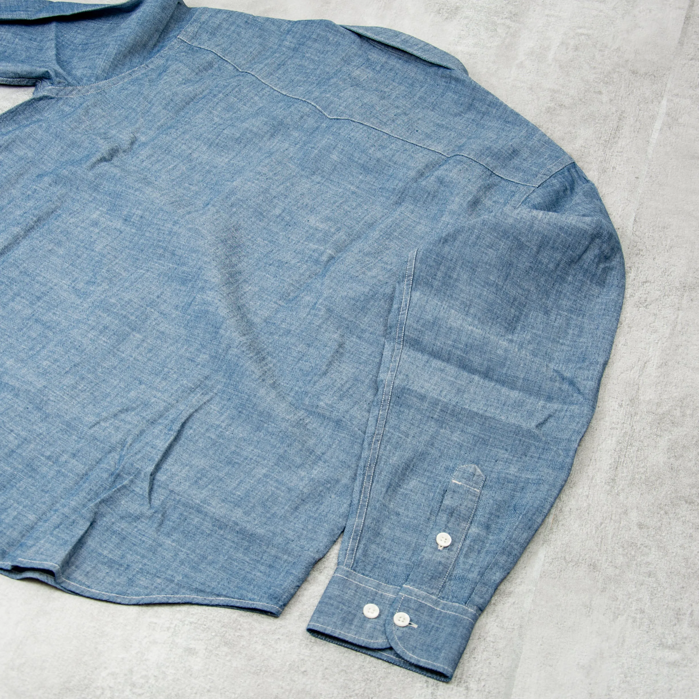 Nudie George Chambray Shirt - Blue