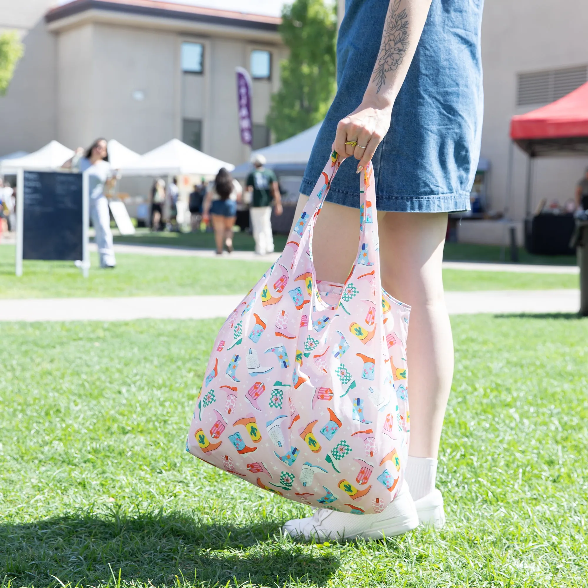 Packable Tote Bag: Boots