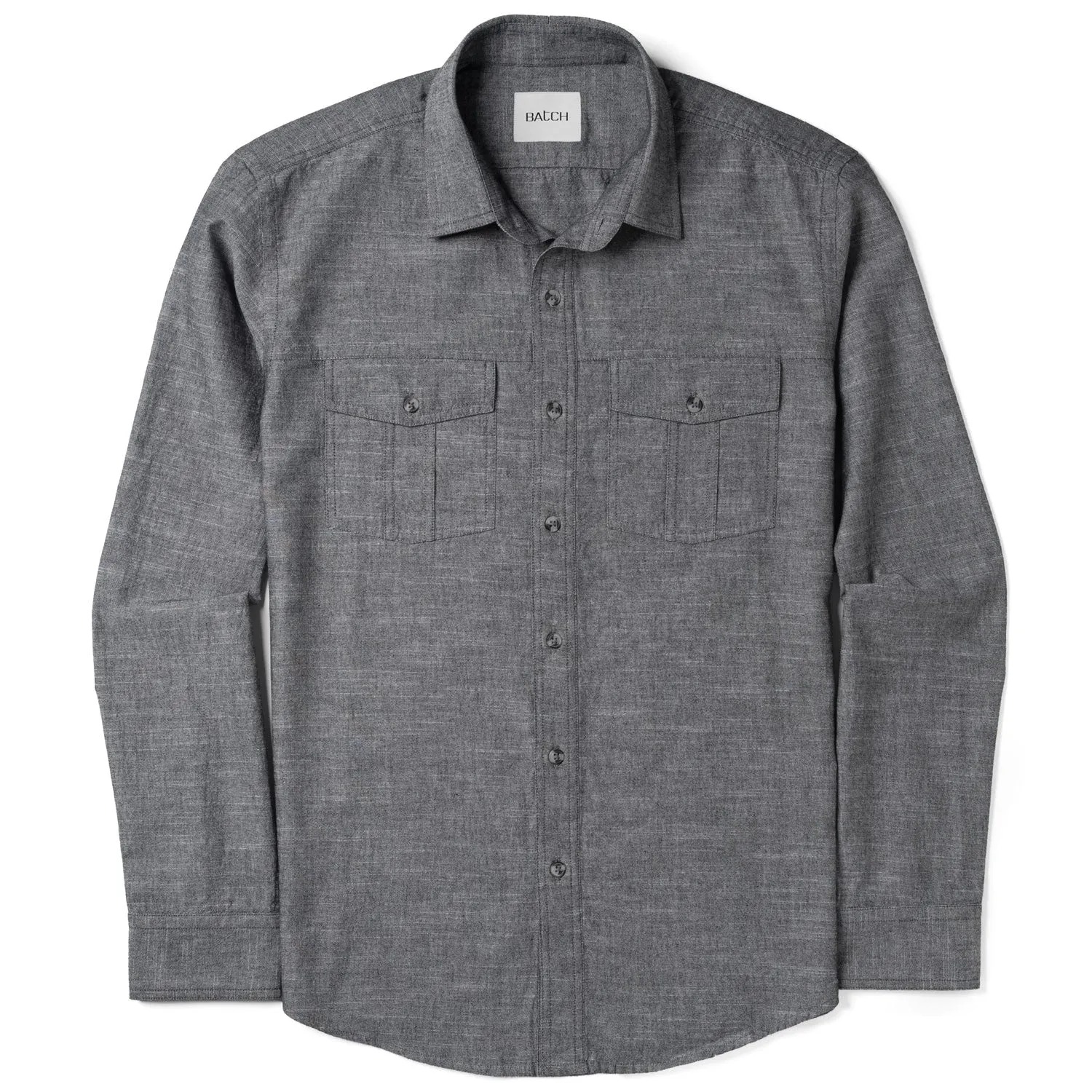 Primer Utility Shirt – Flint Gray Cotton Slub Chambray