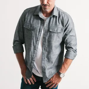 Primer Utility Shirt – Flint Gray Cotton Slub Chambray