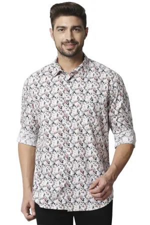 Slim Fit Digital Poplin Printed Shirt