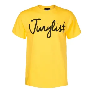 Yellow Junglist T-Shirt with black print