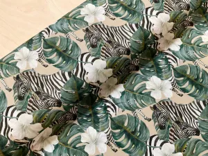 Zebra Flowers Viscose Jersey